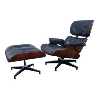 Vintage Eames Lounge Chair and Ottoman 1960's For Sale