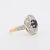Vintage Gold, Sapphire and Diamond Halo Ring, Size 6 For Sale - Image 4 of 6