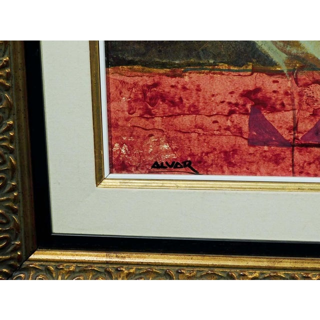 2000 - 2009 Sunol Alvar "Untitled" Original Oil Painting with Custom Frame Hand Signed For Sale - Image 5 of 9