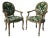 Late 20th Century Pair of Floridian Faux Bois Rope & Tassel Armchairs For Sale