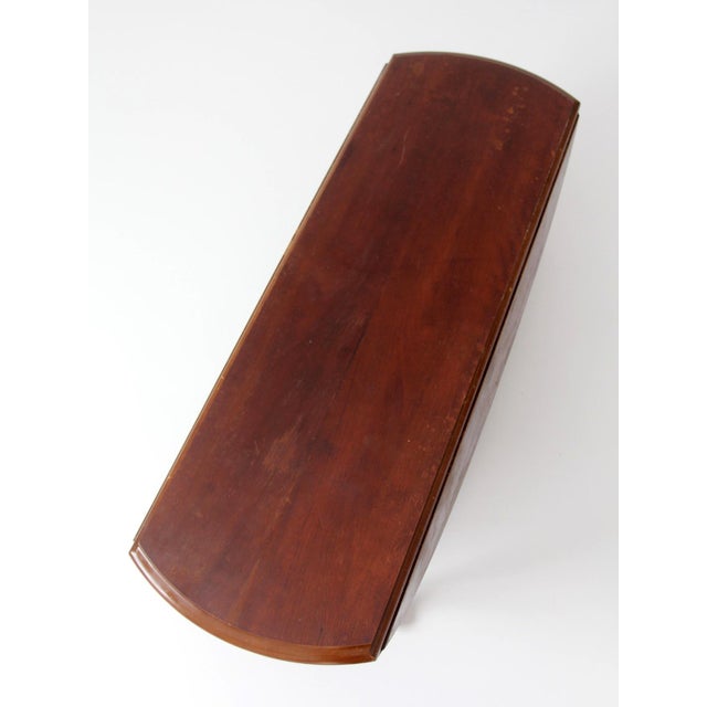 Vintage Queen Anne Style Drop Leaf Coffee Table For Sale - Image 13 of 15