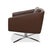 Pavo Leather Chrome Armchair Set in Brown with Manual Reclining Function from FSM, Set of 2 For Sale - Image 16 of 18