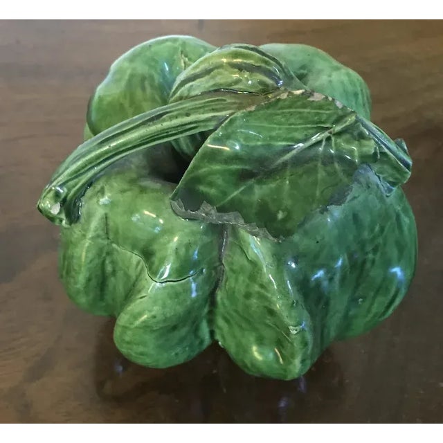 Antique Early 19th Century English Porcelain Botanical Model of a Green Pepper For Sale - Image 12 of 13