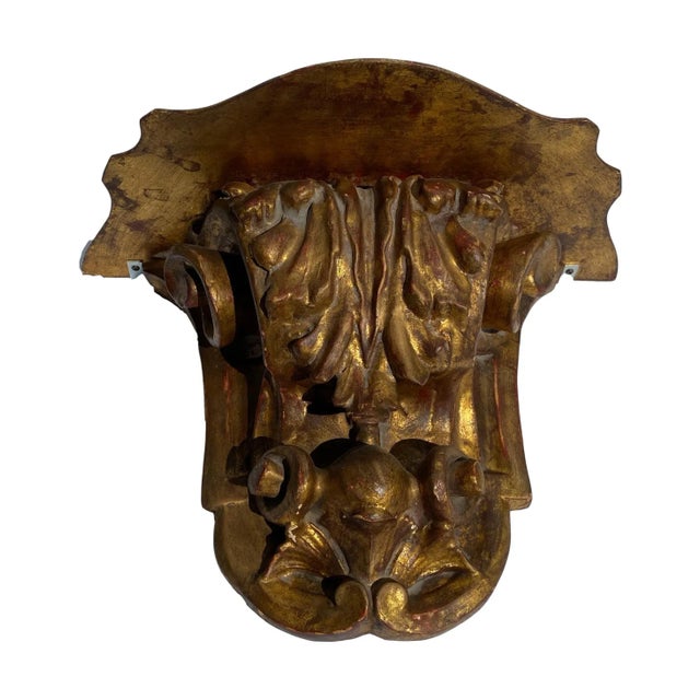 Traditional 1960's Florentine Gilt Wall Bracket For Sale - Image 3 of 6