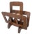 Vintage Wooden Magazine Holder, 1960s For Sale