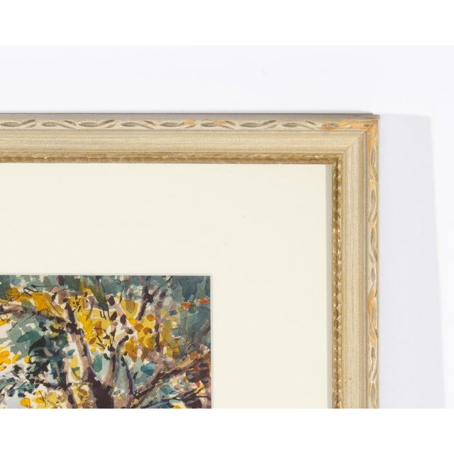Watercolor Autumn Landscape Painting by Bill Abell For Sale - Image 4 of 7