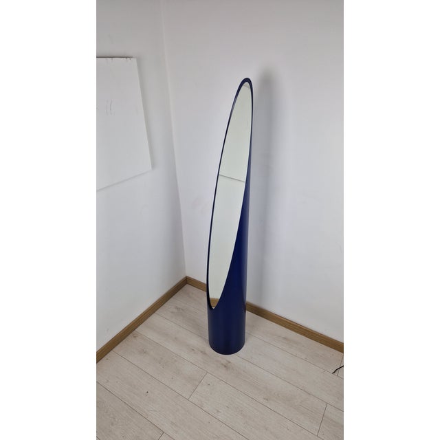 Model Unghia Nail Lipstick Floor Mirror in Blue For Sale - Image 5 of 12