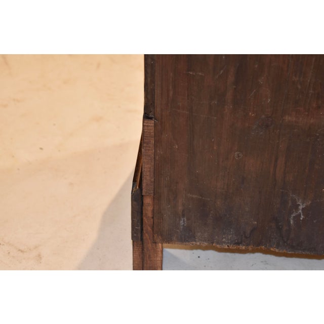 Brown 19th Century Walnut Bedside Cabinet With Carrara Marble Top For Sale - Image 8 of 13