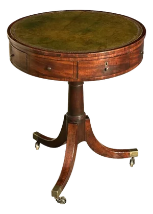 Small Antique George III Mahogany Drum Table, 1770