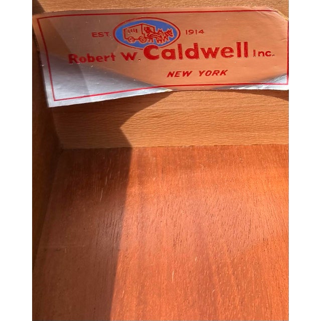 Mid-Century Caldwell Teak Cabinet Hutch With Caned Cabinet Doors For Sale - Image 10 of 10