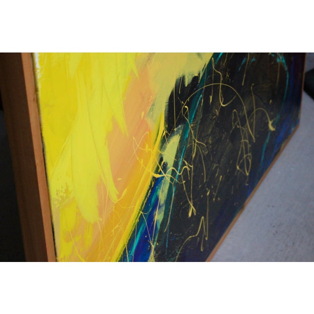 Expressionist Abstract Painting, Solar Flares - Mixed Media For Sale - Image 12 of 12