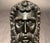 Vintage hand-carved Mexican “Barbón” dance mask featuring a dramatic long-bearded male face with deeply sculpted curls,...