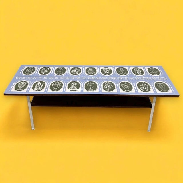 1960s Mid-Century Coffee Table with Formica Top, Chrome Legs, & Shelf, 1960s For Sale - Image 5 of 7