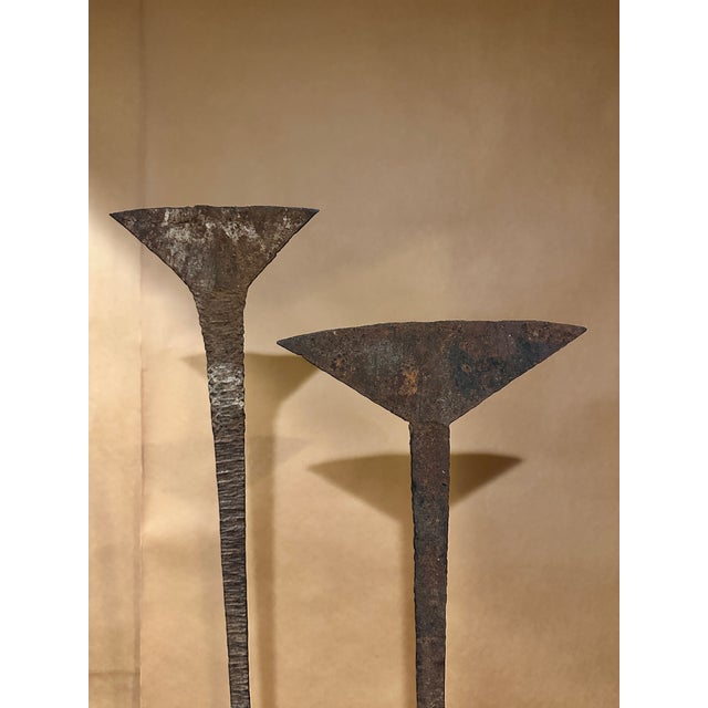 Mid 19th Century Pair of Antique African Artifacts on Stand For Sale - Image 5 of 8