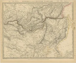 Antique Map of Siberia, Mongolia and Manchuria, 1838