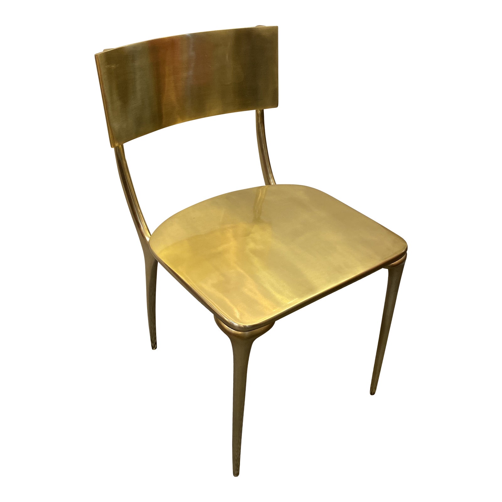 Cb2 Oro Gold Indoor/Outdoor Side Chair Chairish