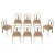 Set of Eight Regency Style Painted Dining Chairs With Harp Detail For Sale - Image 4 of 4