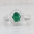 Modern 1.97ctw Oval Emerald Diamond Halo Engagement Ring 18k White Gold Size 7 Gia For Sale - Image 3 of 8