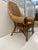 Bamboo arm chair attributed to Ralph Lauren , constructed from bamboo wicker and Leather covered with woven rattan in a...