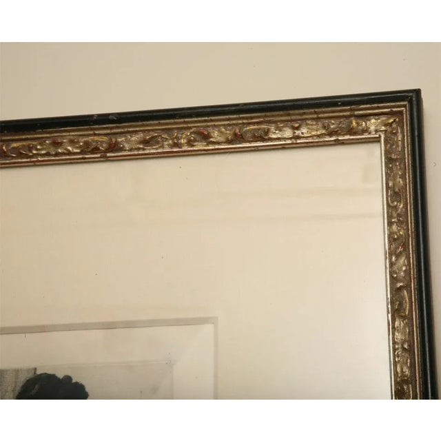 Black Sensual Hand Signed !9th Century Lobel Riche Etching Custom Framed For Sale - Image 8 of 8