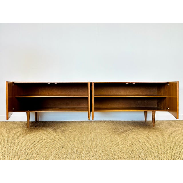 Scandinavian Teak Sideboard with Four Doors and Tapered Legs, 1960s For Sale - Image 6 of 18