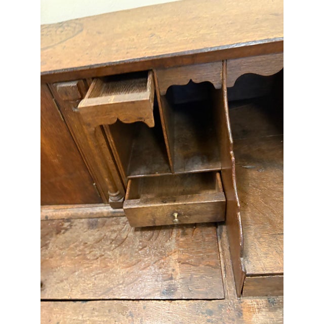 Antique English Georgian Style Slant Top Secretary Desk For Sale - Image 14 of 15