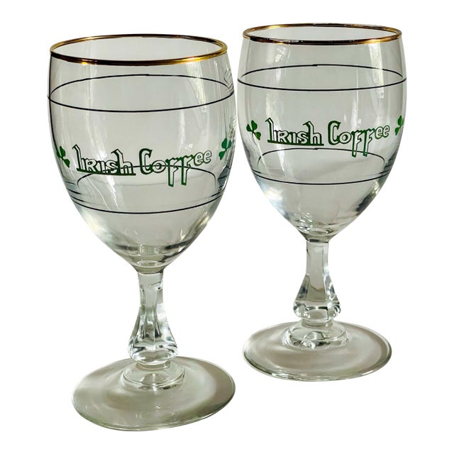 Vintage Irish Coffee Glasses- A Pair For Sale