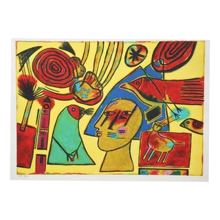 Guillaume Cornelis Van Beverloo (Corneille), The Conversation, 1970, Lithograph For Sale