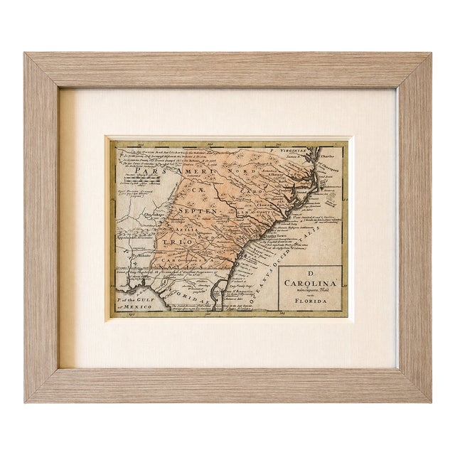 1757 Map of North & South Carolina, Georgia, and Florida, by Homman Heirs For Sale