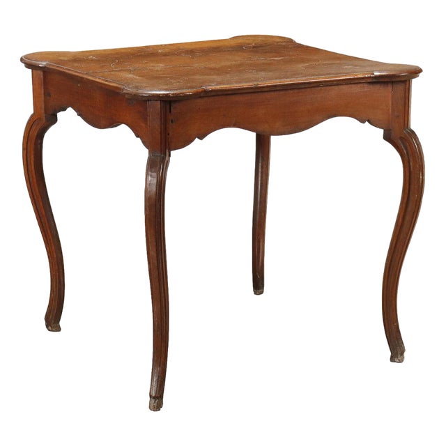 Antique Coffee Table in Walnut and Maple For Sale