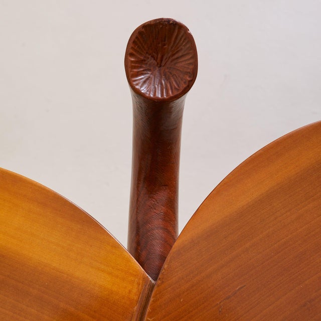 Swedish Clover Swivel Table in Blonde Walnut, 1950s For Sale - Image 9 of 9