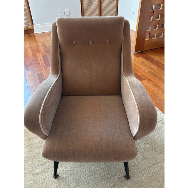 Authentic 1940s Italian Chairs, Mohair Fabric For Sale In New York - Image 6 of 6