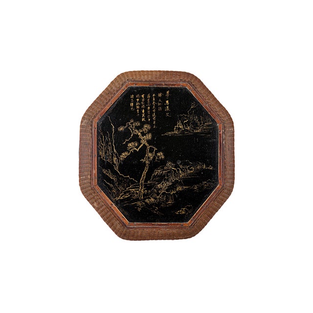 Antique 3 Three Tiered Rattan Bamboo & Wood Chinese Wedding Basket For Sale - Image 13 of 17