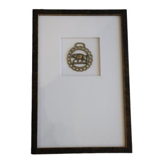 Antique Horse Bridle Medallion (Fox) For Sale