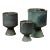 Jamie Young Berkeley Ceramic Pots - Set of 3 For Sale