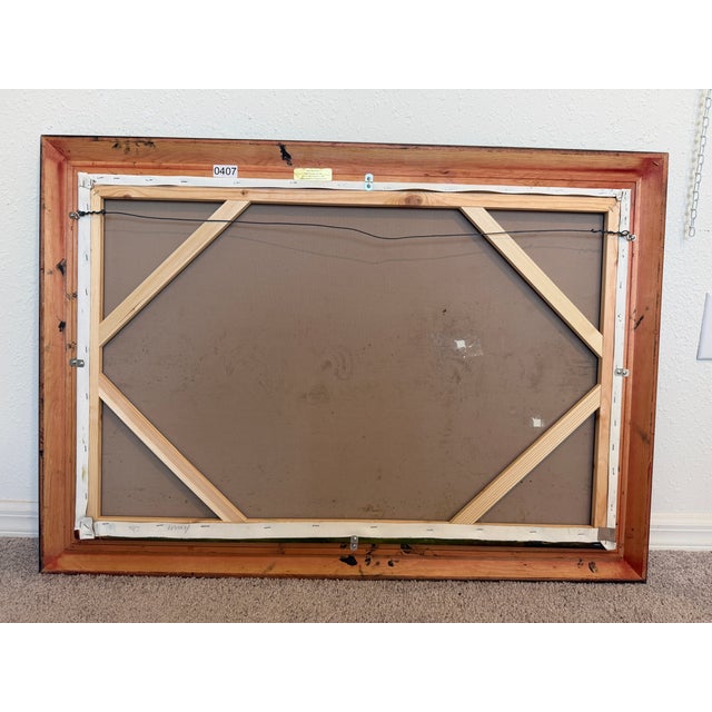 Green Large Vintage Oil Painting English Fox Hunt Horses Hounds Hunting Scene Art For Sale - Image 8 of 8