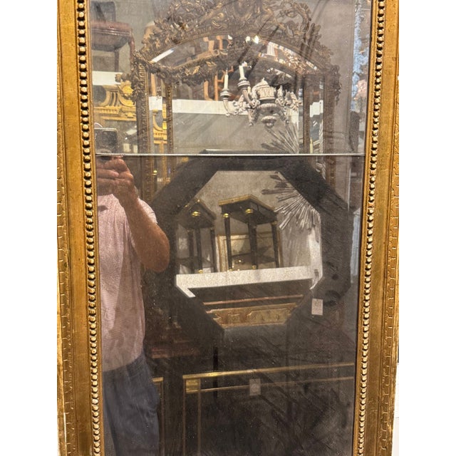 19th Century 19th C. Swedish Neoclassical Giltwood Mirror For Sale - Image 5 of 6