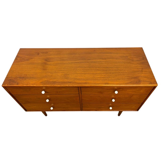 1970s Kipp Stewart for Drexel Declaration Mid Century Modern 6 Drawer Dresser With Dovetail Construction For Sale - Image 9 of 11