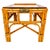 1970s Italian Burnt Bamboo End Table With Brass Handles & Oyster Burl Tray For Sale - Image 9 of 12