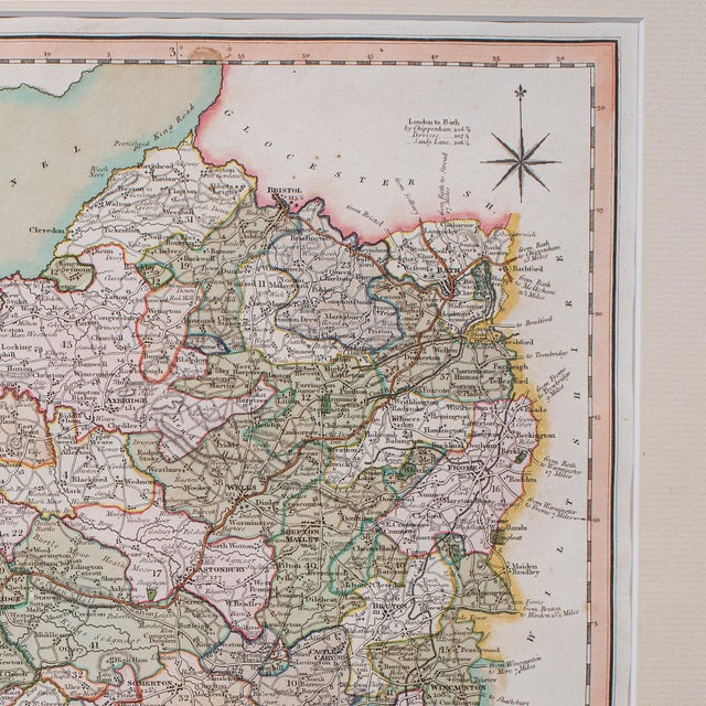 Antique County Map of Somerset, English, Framed Cartography, Regency, Circa 1830 For Sale - Image 9 of 12