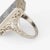 Metal Antique Deco Music Sheet Ring Vintage 14 Karat White Gold Onyx size 4.5 For Sale - Image 7 of 8