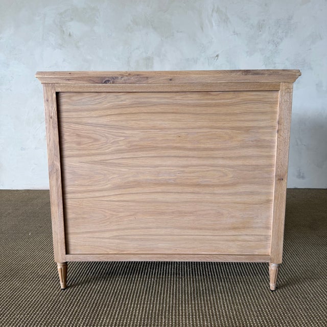 Louis 4 Drawer Commode - White Oak For Sale - Image 11 of 11