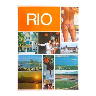 Rio De Janeiro Mid Century 1960s Authentic Vintage Collector's Brazil Travel Poster For Sale