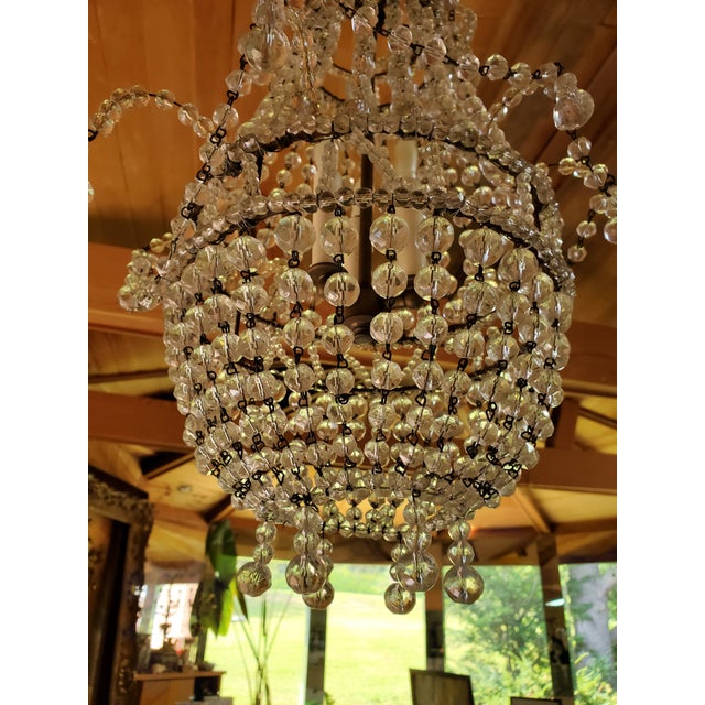 Vintage Maison Bagues Style Petite French Chandelier For Sale In Boston - Image 6 of 7