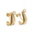 Modern Vintage 14k Yellow Gold 1.43ct Diamond Stud Huggie Clip Dangle J Hoops Earrings, a Pair For Sale - Image 3 of 8