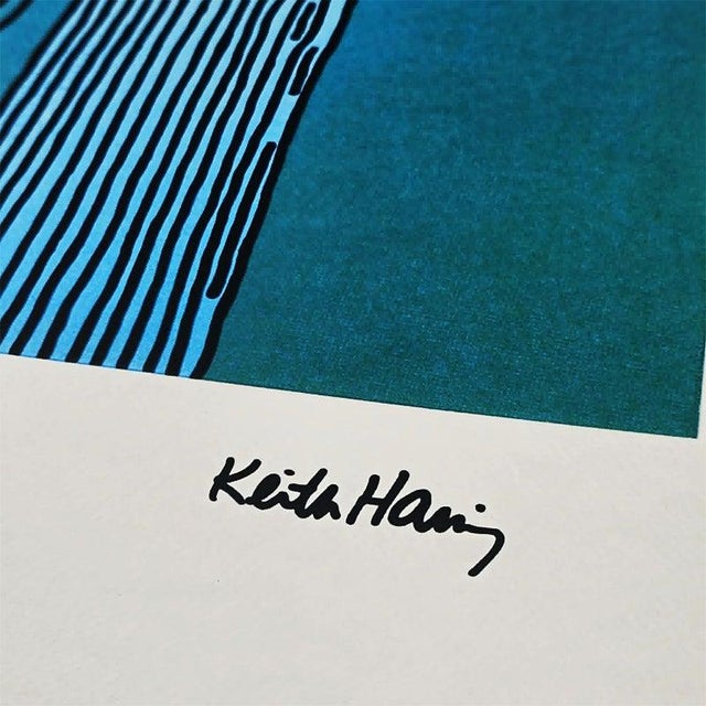 Contemporary 1990s Keith Haring, Figurative Composition, Limited Edition Lithograph For Sale - Image 3 of 9