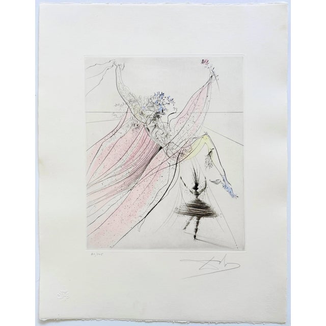 Salvador Dali, Urania, 1971, Hand-Coloured Drypoint Etching For Sale - Image 6 of 7