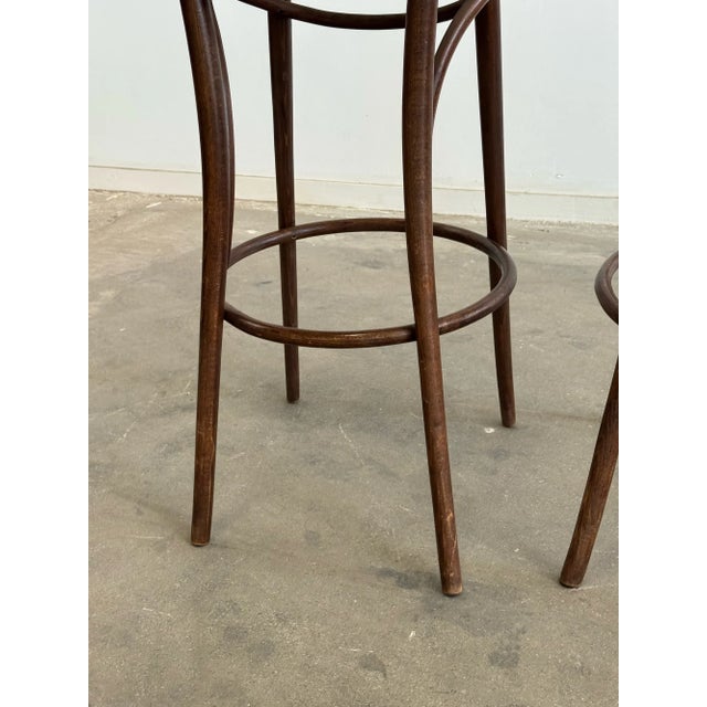 1980s Vintage Bentwood Stools - Pair For Sale - Image 12 of 12