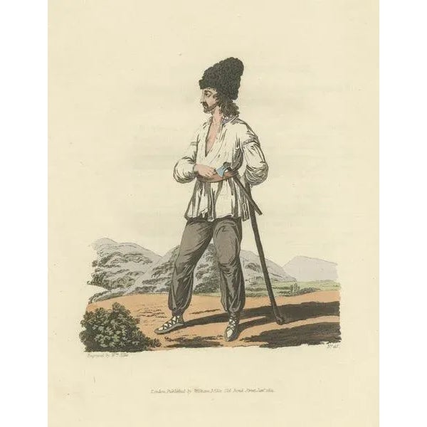 Miller, Illustration of a Peasant, 1804, Hand-Colored Print For Sale - Image 3 of 5