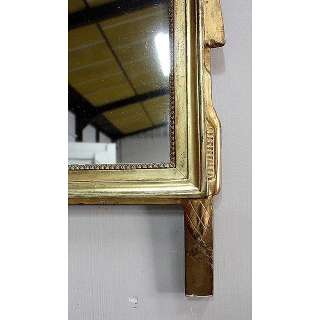 Small Antique Louis XVI Style Gilded Wood Mirror For Sale - Image 18 of 18